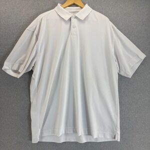 Cutter & Buck DryTec Polo Shirt Short Sleeve White Wicking‎ Breathable Size XXL